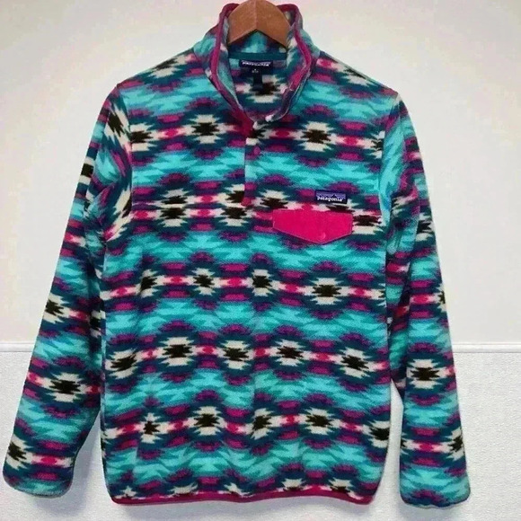 Patagonia synchilla aztec wild desert southwestern fleece jacket pullover / Sz S - Picture 3 of 4